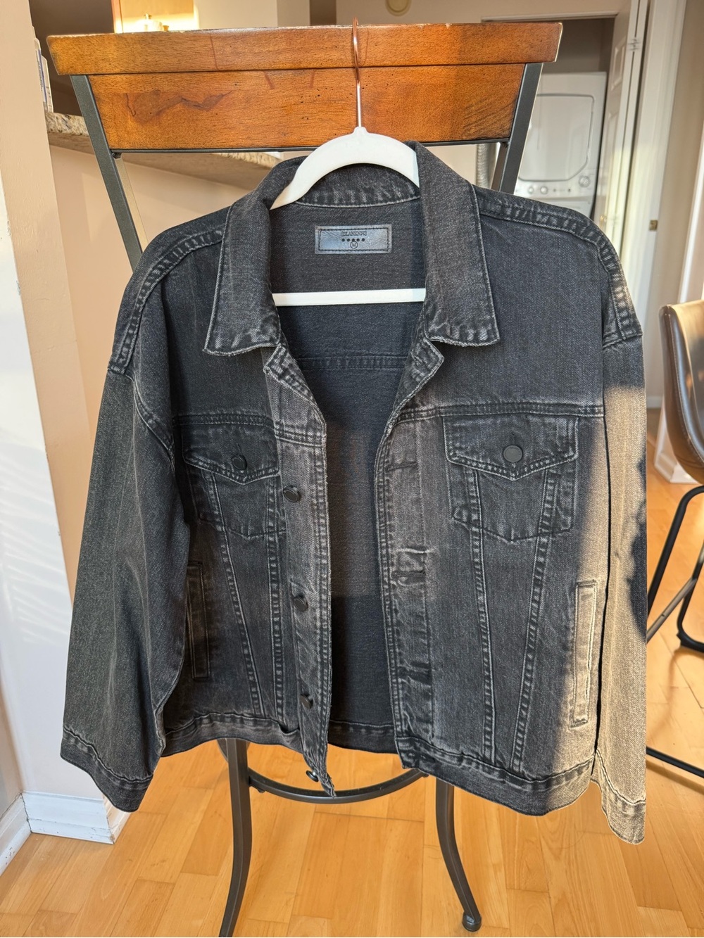 New Without Tags Blank NYC Classic Black Washed Denim Jacket